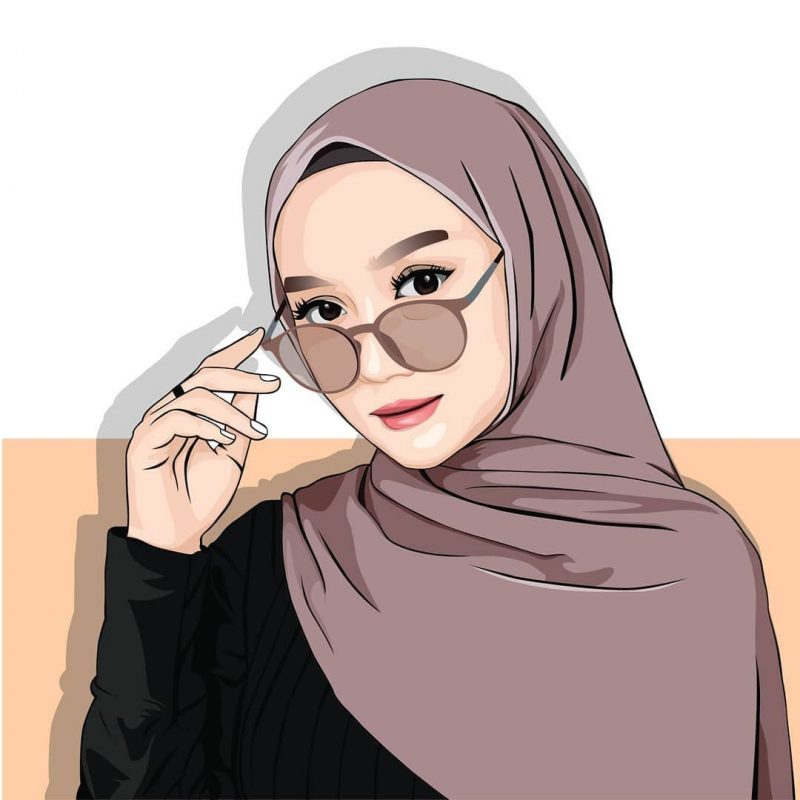 Gambar-kartun-muslimah-berkacamata-3 | IslamRamah.co